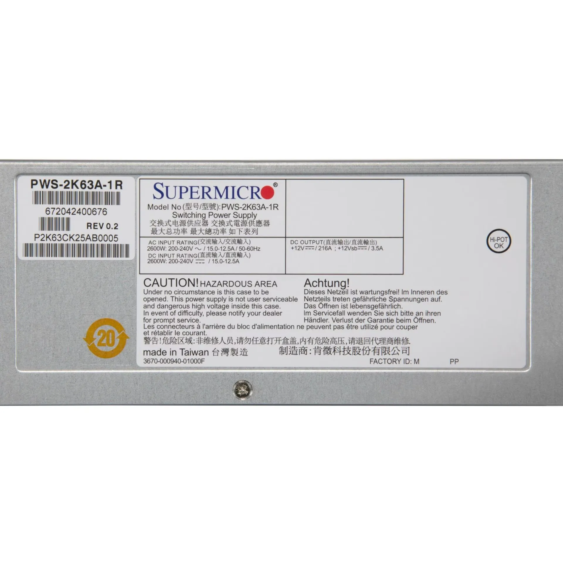 PWS-2K63A-1R