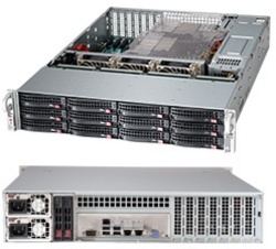 Supermicro 12x 3.5" HotSwap, 2x 2.5" HotSwap optional 